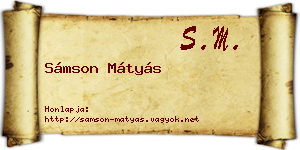 Sámson Mátyás névjegykártya